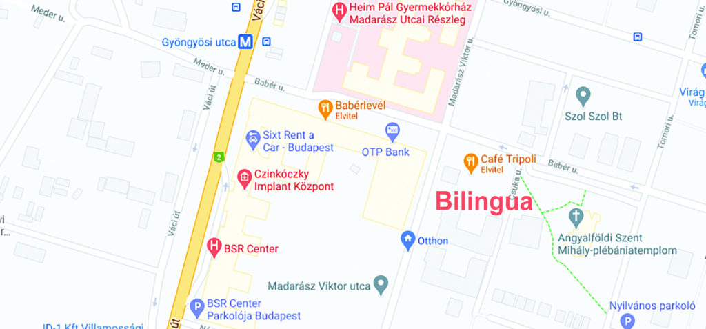 Bilingua Fordítóiroda Budapest térkép
